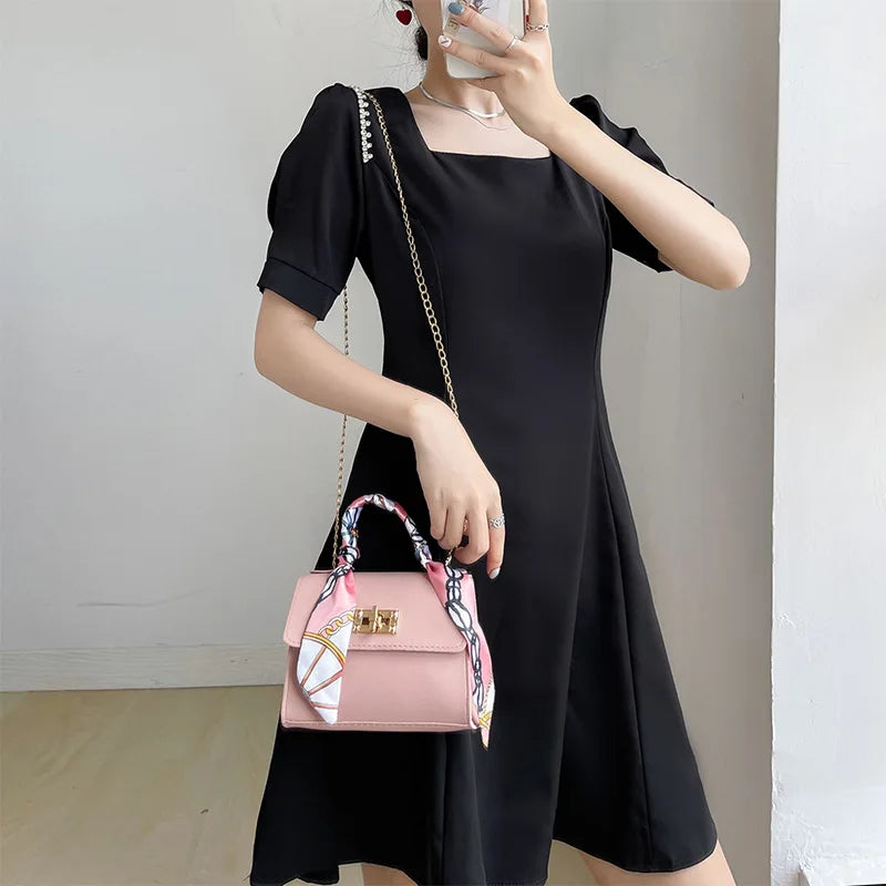 Mini Chain Bag Handbags Small Silk Scarf Shoulder Bags