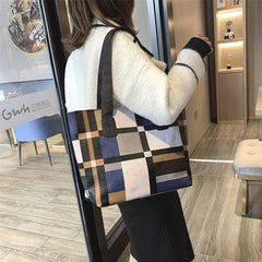 Women Large Capacity Handbag Retro PU Leather Shoulder Bag