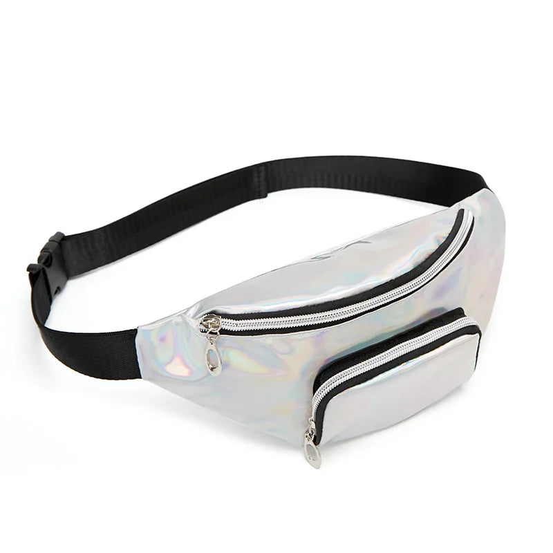 Women Laser Waist Bag Female Casual Sport Belt Bag Fanny Pack Waist Pack Bum Bag
