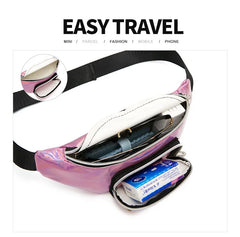 Women Laser Waist Bag Female Casual Sport Belt Bag Fanny Pack Waist Pack Bum Bag