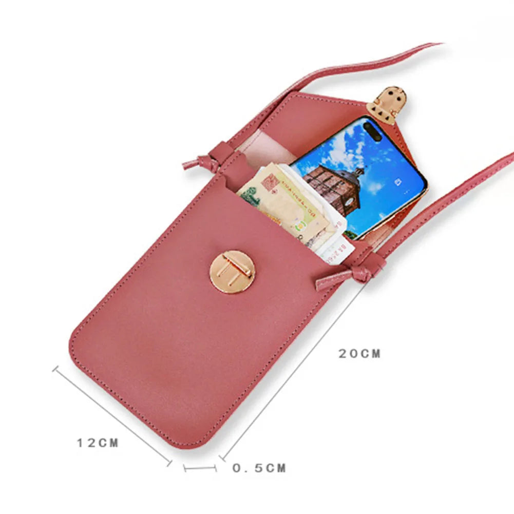 Clear Phone Touch Screen Lock Catch Crossbody Shoulder Bag
