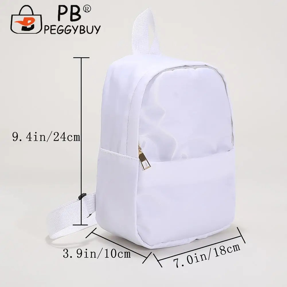 Nylon Backpack Casual Solid Teen Girls Travel Book Bag