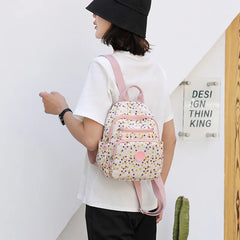 Waterproof Floral Backpack Women Chinese Style Casual Large Capacity