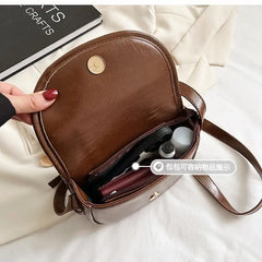 Women PU Leather Shoulder Bag Retro Small Crossbody Bag