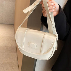 Women PU Leather Shoulder Bag Retro Small Crossbody Bag