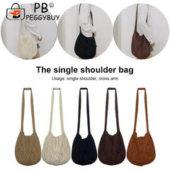 Knitted Women Shoulder Bag Winter Decoration Supplies