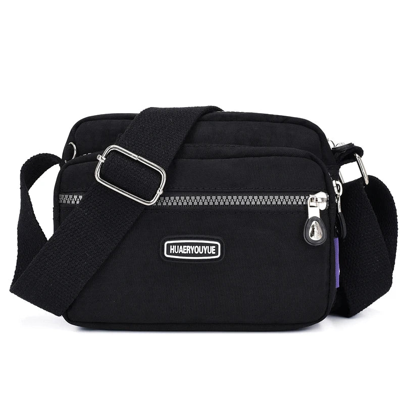 Waterproof Nylon Beach Handbag Zipper Crossbody Bag