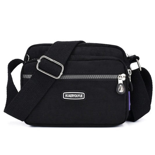Waterproof Nylon Beach Handbag Zipper Crossbody Bag