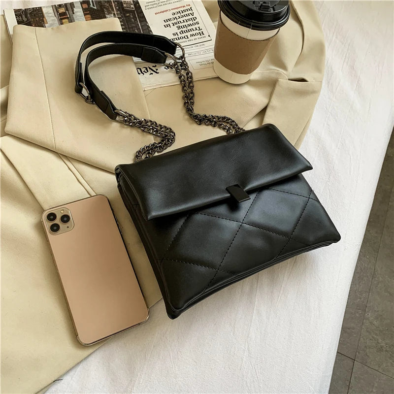 Women Style Pu Crossbody Bag Small Flap Shoulder Messenger Bag