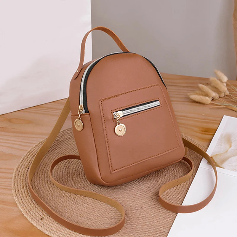 Multi-function Mini Backpack School Bag Women Shoulder Rucksack