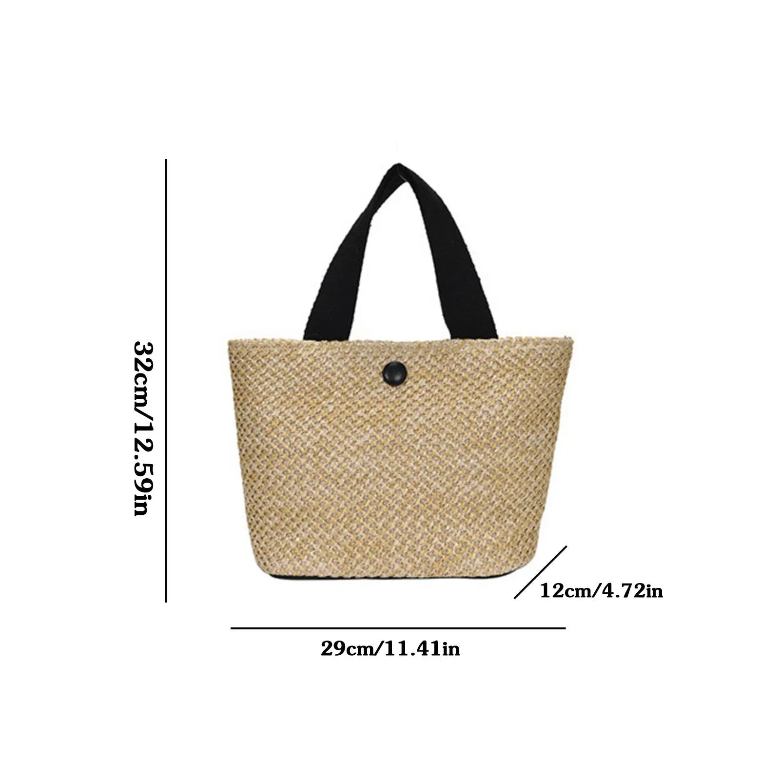 Bohemian Woven Straw Shoulder Bag