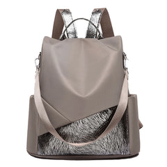 Women Travel Patchwork Backpack Anti-theft School Student Shoulder Bag