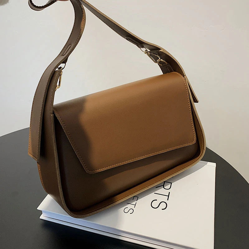 Vintage PU Leather Shoulder Bag Crossbody Chain Small Square Bag