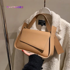 Vintage PU Leather Shoulder Bag Crossbody Chain Small Square Bag