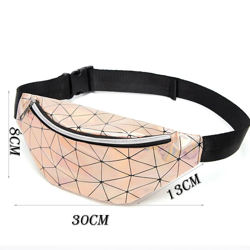 Women Waist Belt Bag Travel Patchwork Hip Bum Bag Small Purse