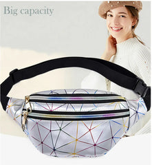 Women Waist Belt Bag Travel Patchwork Hip Bum Bag Small Purse