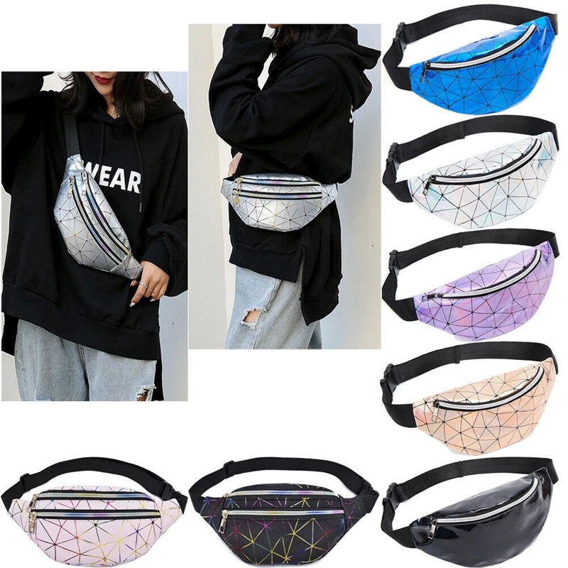 Women Waist Belt Bag Travel Patchwork Hip Bum Bag Small Purse