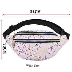 Women Waist Belt Bag Travel Patchwork Hip Bum Bag Small Purse