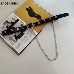 Women Waist Pack PU Fanny Pack Phone Chain Bags Lady Purse