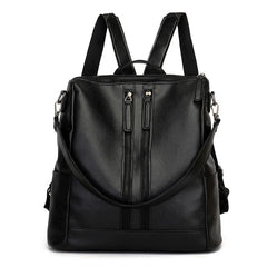Women Casual Travel Backpack Large Capacity Leather Shoulder Bag