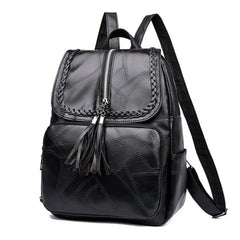 Women Casual Travel Backpack Large Capacity Leather Shoulder Bag