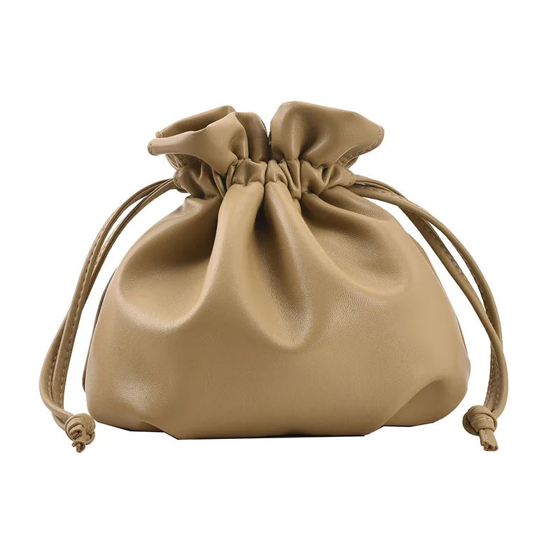Women Shoulder Bag PU Leather Bucket Bag Crossbody Bag