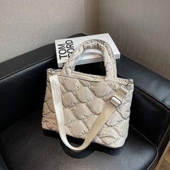 Women's Winter Down Satchel Quilted Tote