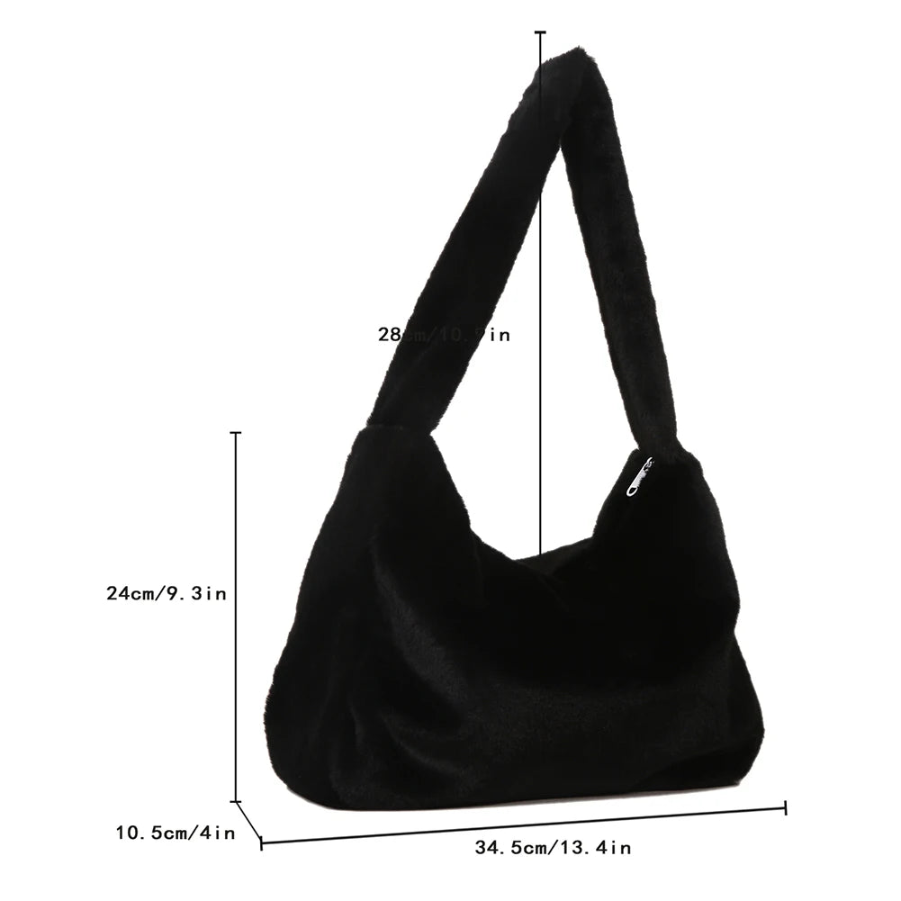 Soft Fluffy Tote Shoulder Bag for Women