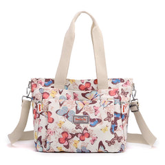 Floral Nylon Shoulder Crossbody Bag Messenger Satchel Tote Purse