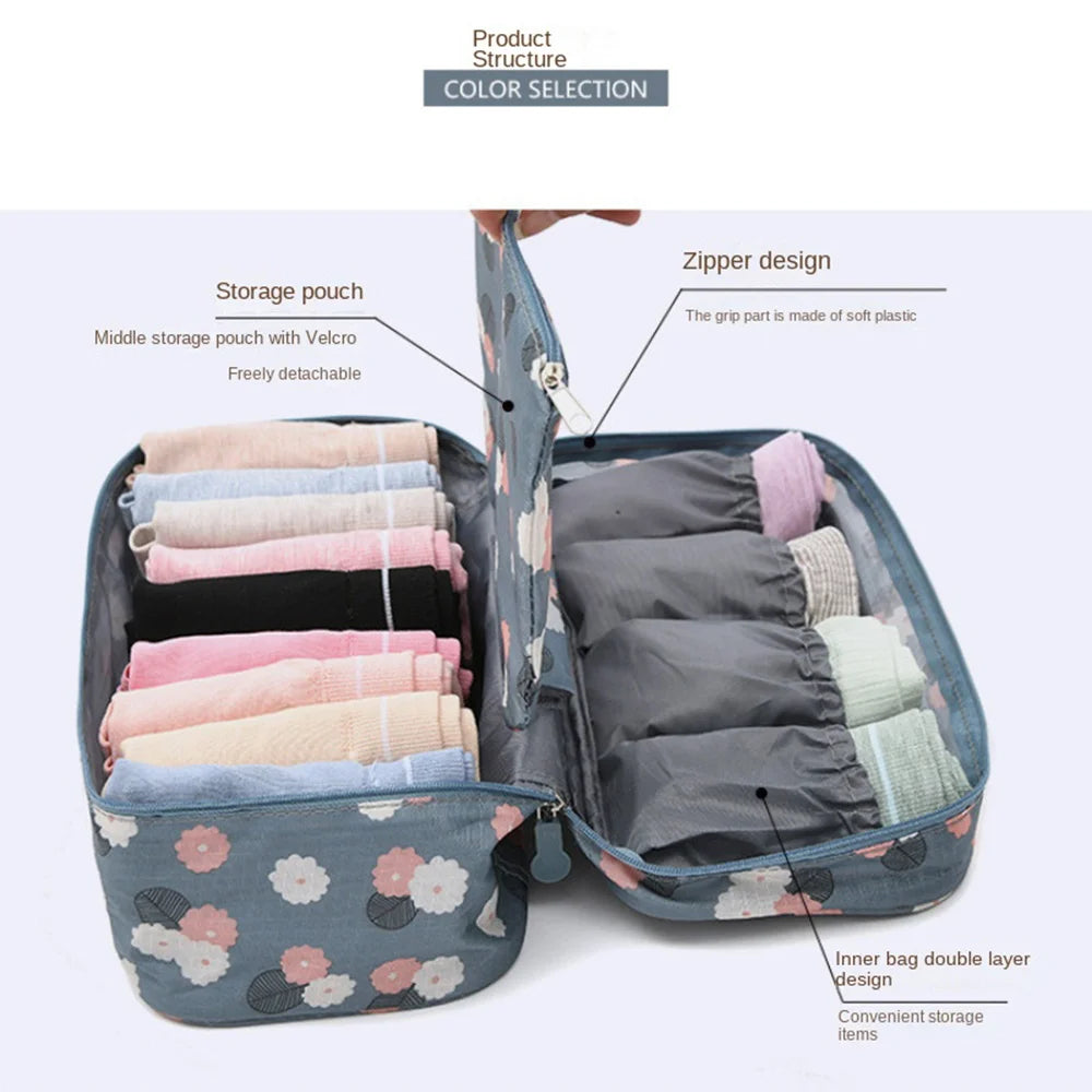 Women Foldable Divider Organizer Bra Box Travel Necessity