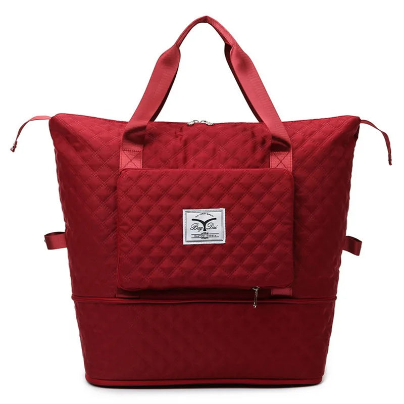 Women Foldable Gym Shoulder Bag Waterproof Duffle Bag