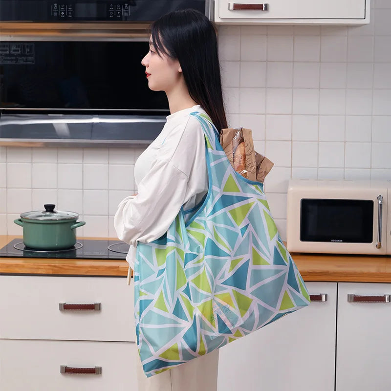 Women Foldable Shopping Bag Eco Grocery Tote Large Capacity Handbag