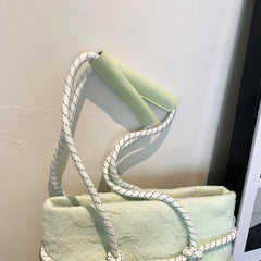 Women Large Capacity Shoulder Bag Mesh Totes All-match Handbag Female