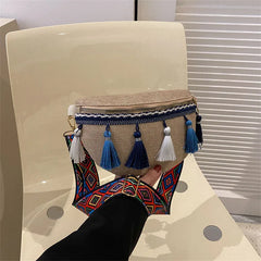 Women Waist Bag with Fringe Decor Pochete Ri?onera Belt