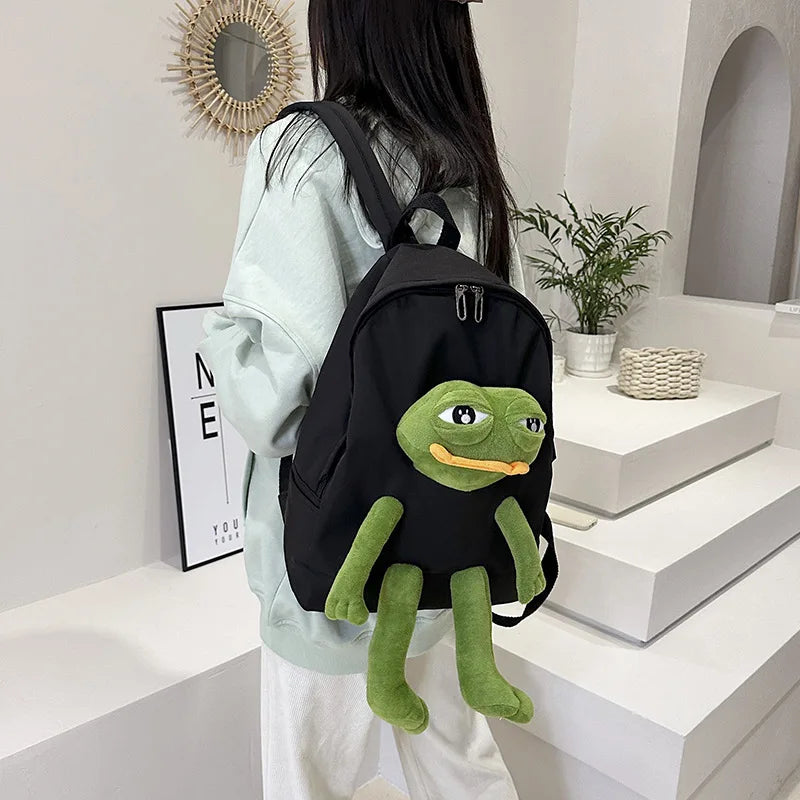 Japanese Cartoon Girl Frog Backpack Large Capacity Student Schoolbag