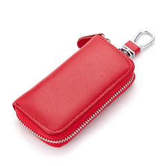 Pink Leather Car Key Holder Wallet for Girls