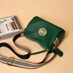 Women Leather Handbags with Metal Lock