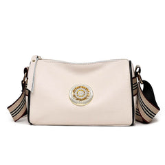 Metal Lock Women Leather Handbag
