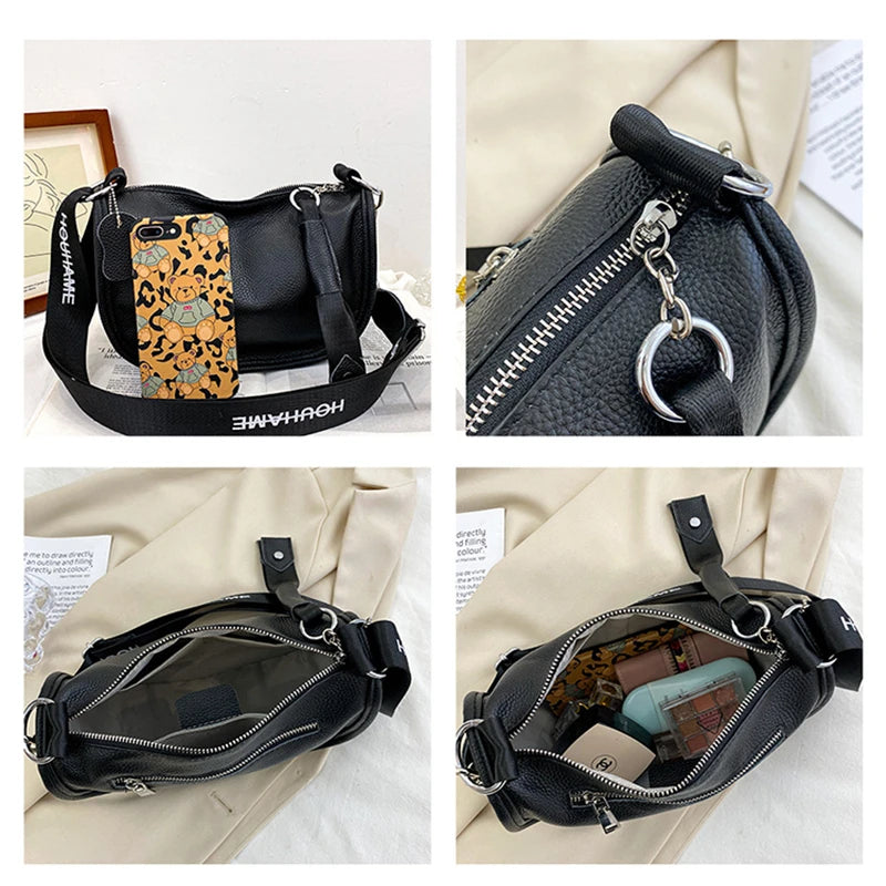 High Quality Women Leather Handbag Natural Cowhide Chain Shoulder Bag Tote