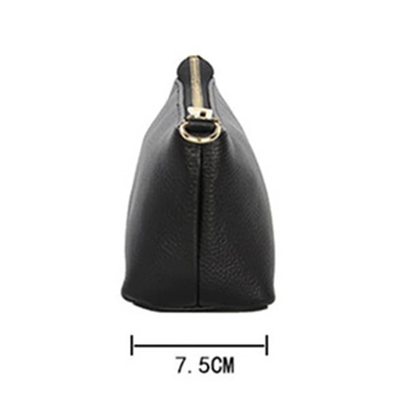 Women Leather Clutch Bag Multi-function Handbag Dumplings Bag