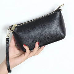 Women Leather Clutch Bag Multi-function Handbag Dumplings Bag