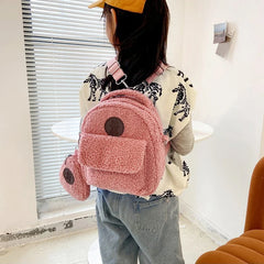 Plush Mini Backpack Bear Pattern Crossbody Bag Lightweight Gift