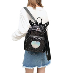 Sequin Mini Backpack School Rucksack Travel Teenage Small Shoulder Bag