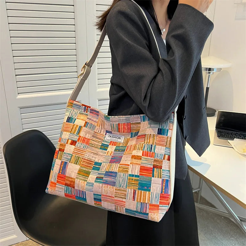 Fluffy Shoulder Bag Top-handle Bag Winter Handbag Plush Tote Shopping Bag