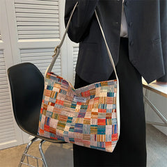 Fluffy Shoulder Bag Top-handle Bag Winter Handbag Plush Tote Shopping Bag
