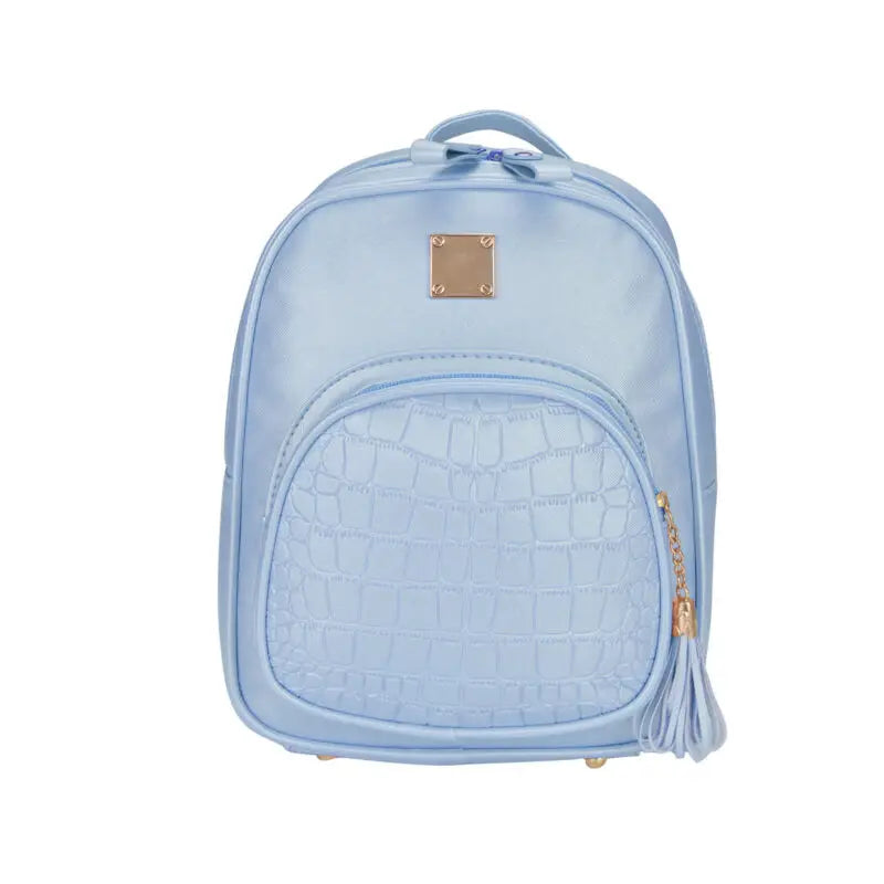 Women Girls Mini PU Leather Backpack Rucksack School Bag