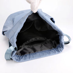 Foldable Oxford Cloth Backpack Crossbody Tote Handbag