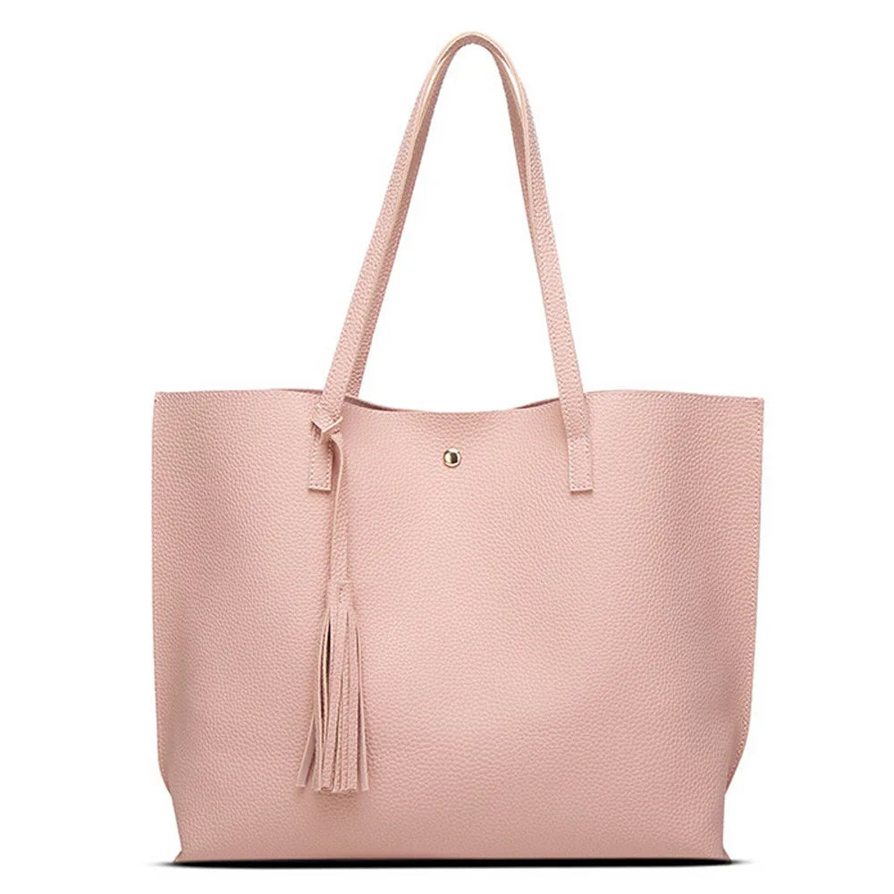 Tassels Large Capacity Shoulder Bag for Women Girls
