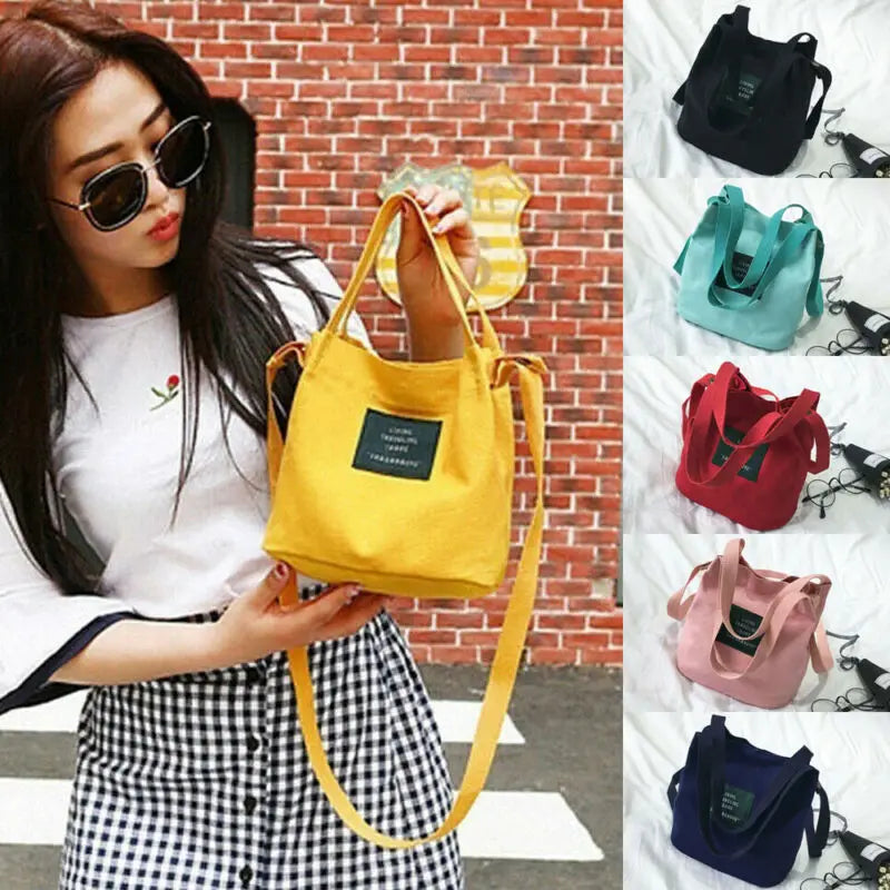 Women Canvas Handbag Shoulder Bag Messenger Bag Ladies Wallet Satchel Purse