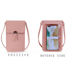 Women Tassel Shoulder Bag Touch Screen Crossbody Handbag